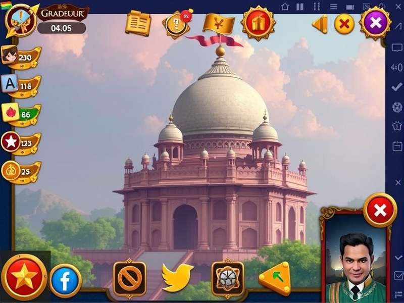 Ghoomar Grandeur Glide Game Interface